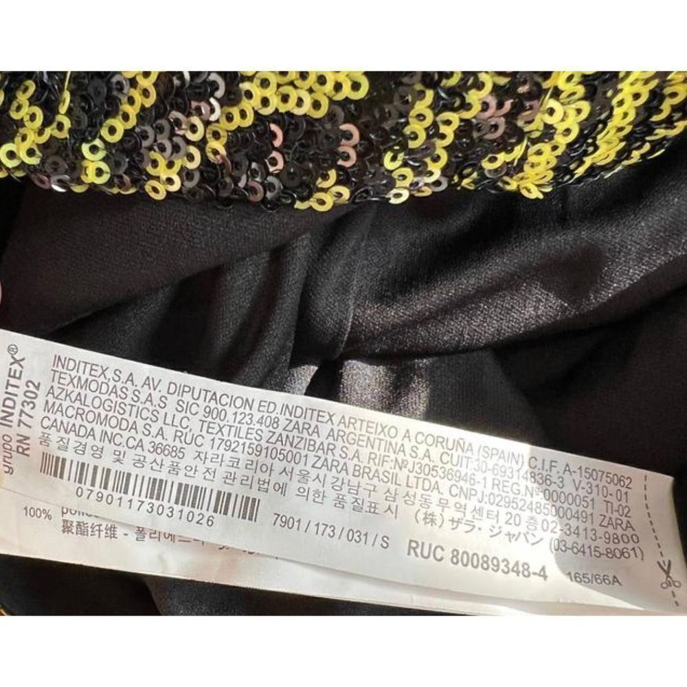 Zara Sequined Abstract Printed Midi Pencil Skirt - Picture 6 of 6